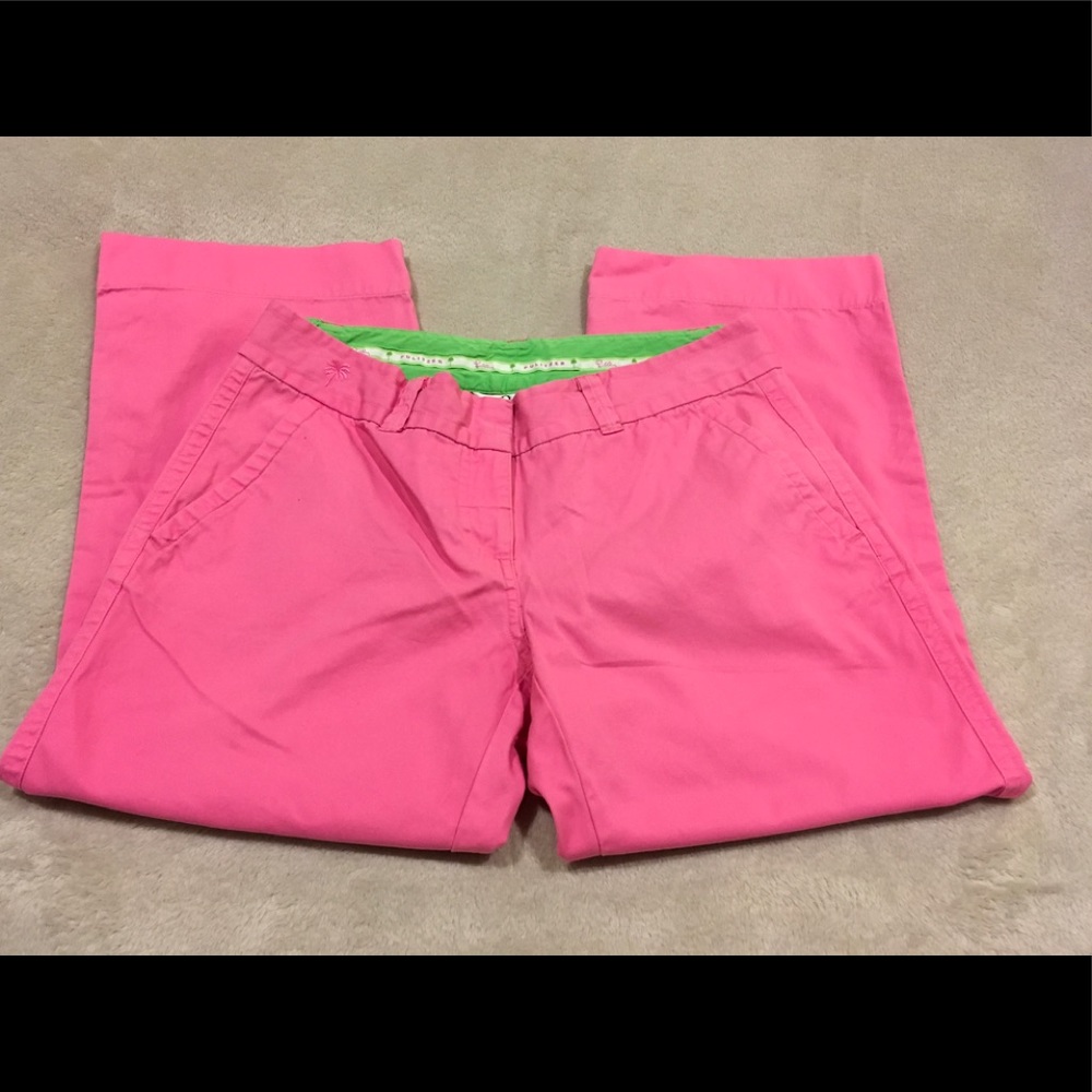 LILLY PULITZER Pink Capri Pants S4